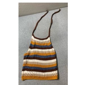 Crochet Tie neck shirt (Small )